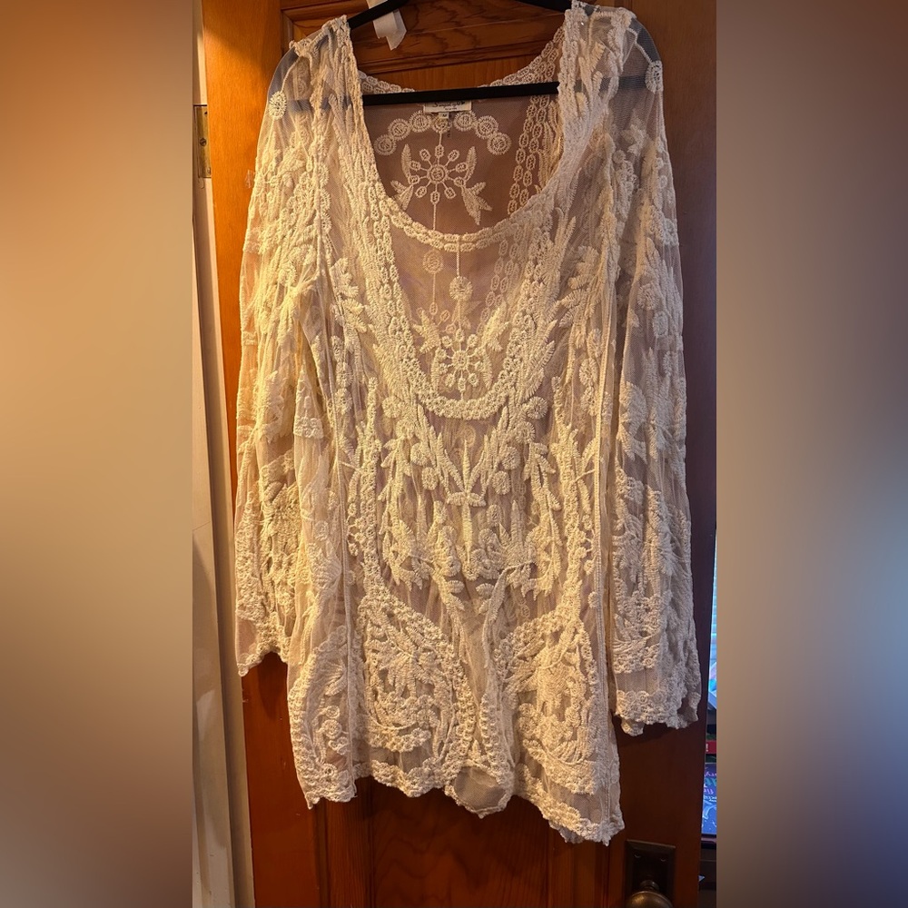 Cream lace blouse